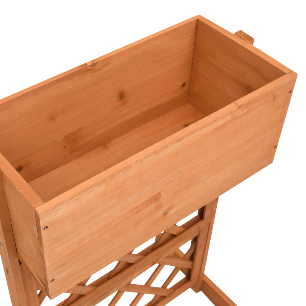 Latwerkplantenbak 45x30x74 cm massief vurenhout oranje is nu te koop bij PeponiXL, paradijselijk wonen!