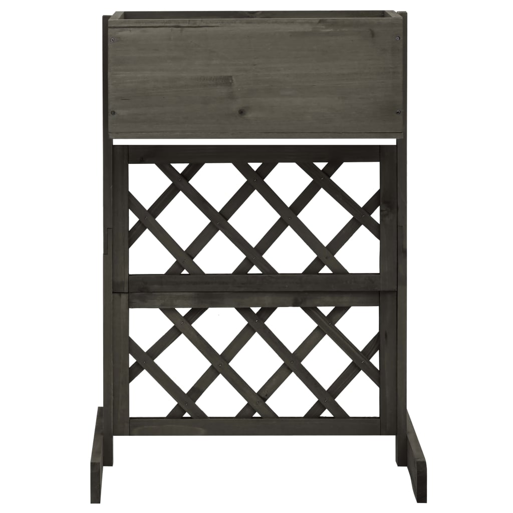 Latwerkplantenbak 45x30x74 cm massief vurenhout grijs is nu te koop bij PeponiXL, paradijselijk wonen!