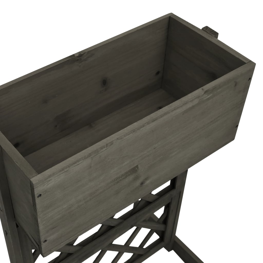 Latwerkplantenbak 45x30x74 cm massief vurenhout grijs is nu te koop bij PeponiXL, paradijselijk wonen!