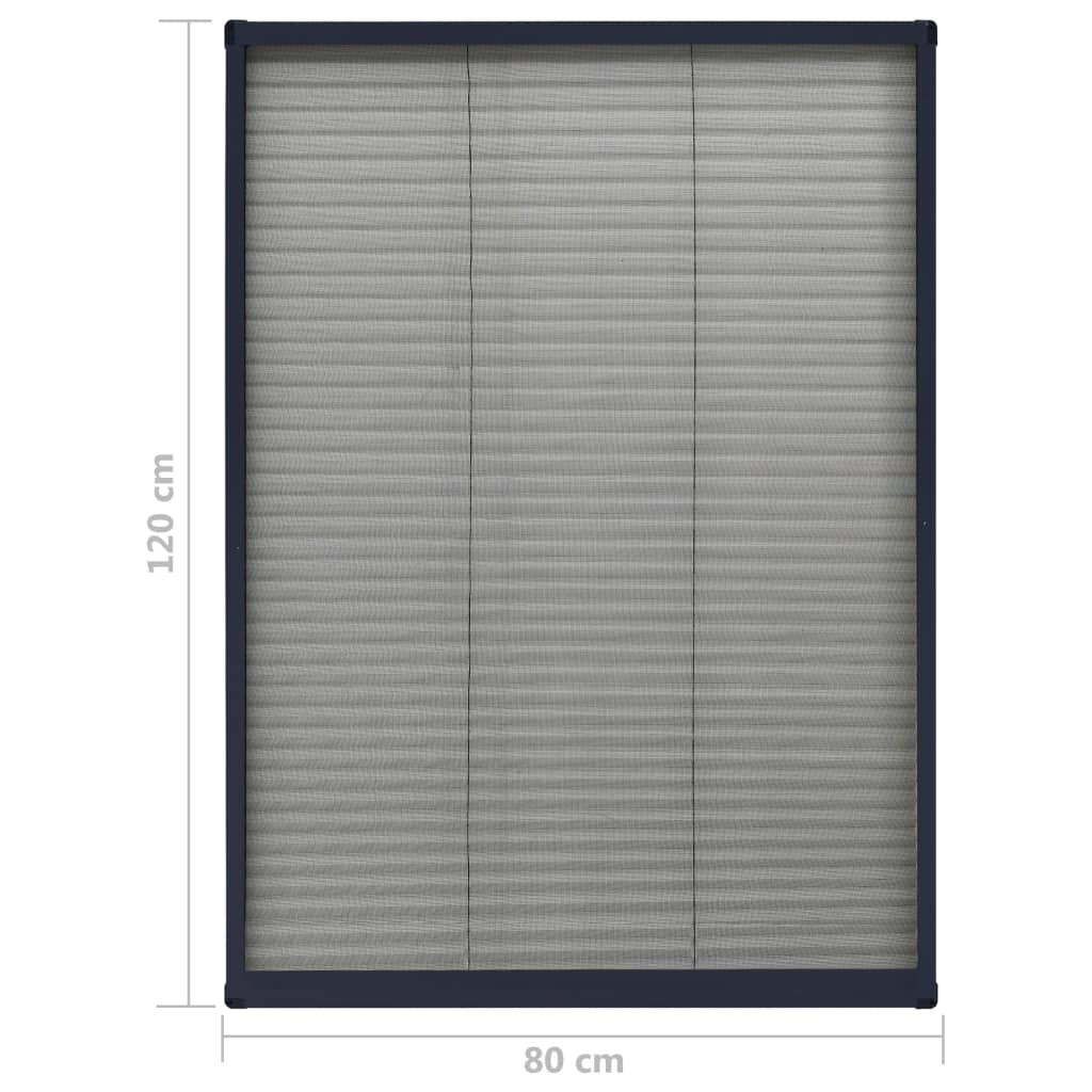 Raamhor plissé 80x120 cm aluminium antracietkleurig is nu te koop bij PeponiXL, paradijselijk wonen!