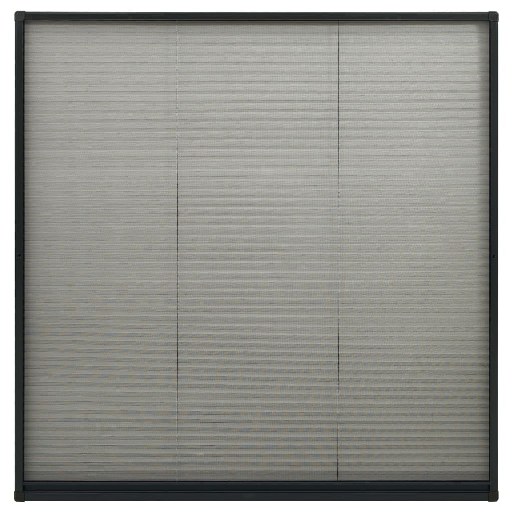 Raamhor plissé 120x120 cm aluminium antraciet is nu te koop bij PeponiXL, paradijselijk wonen!