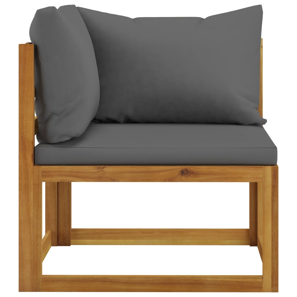 6-delige Loungeset met kussens massief acaciahout is nu te koop bij PeponiXL, paradijselijk wonen!