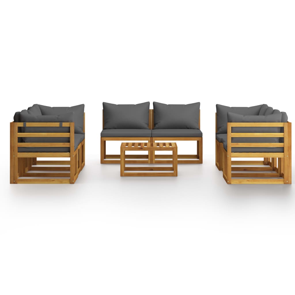 9-delige Loungeset met kussens massief acaciahout is nu te koop bij PeponiXL, paradijselijk wonen!