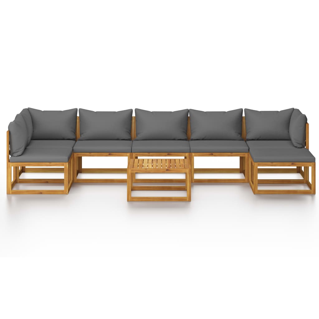 8-delige Loungeset met kussens massief acaciahout is nu te koop bij PeponiXL, paradijselijk wonen!