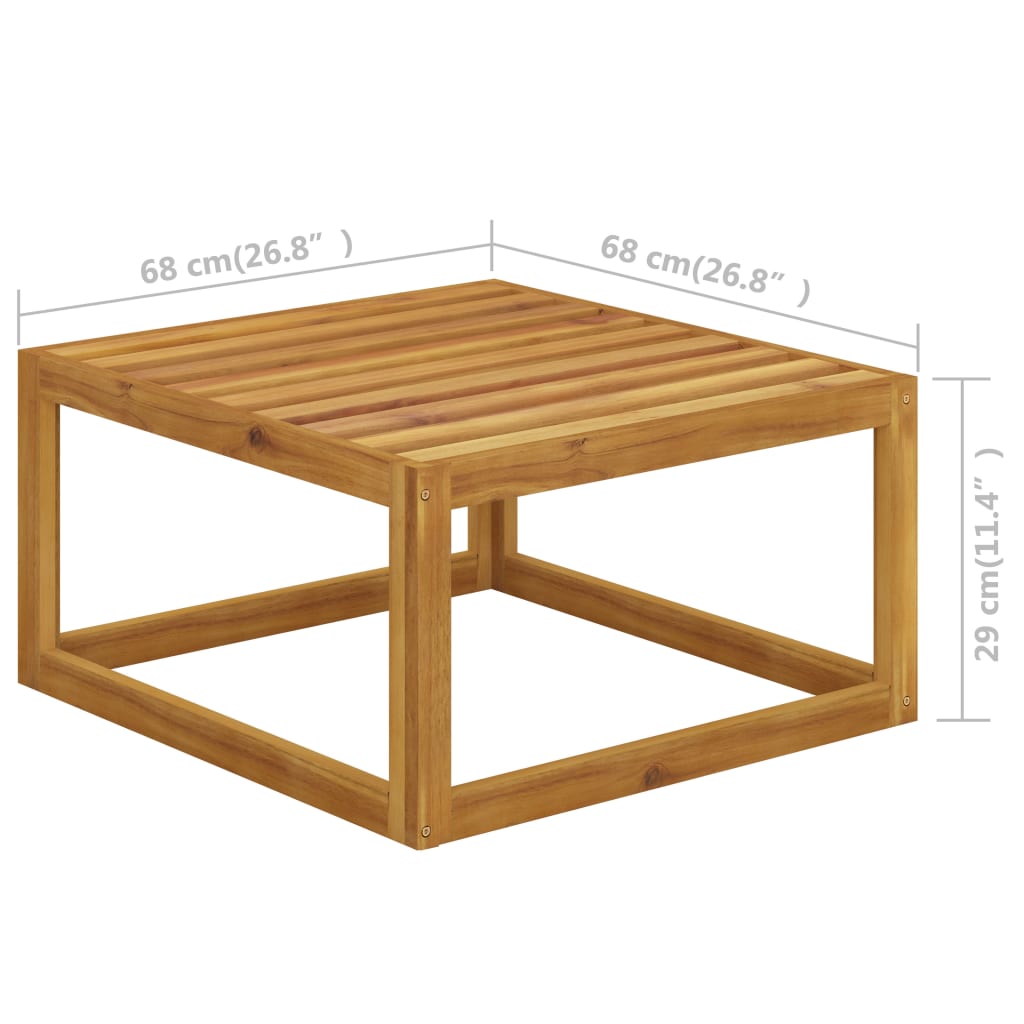 7-delige Loungeset met kussens massief acaciahout crème is nu te koop bij PeponiXL, paradijselijk wonen!