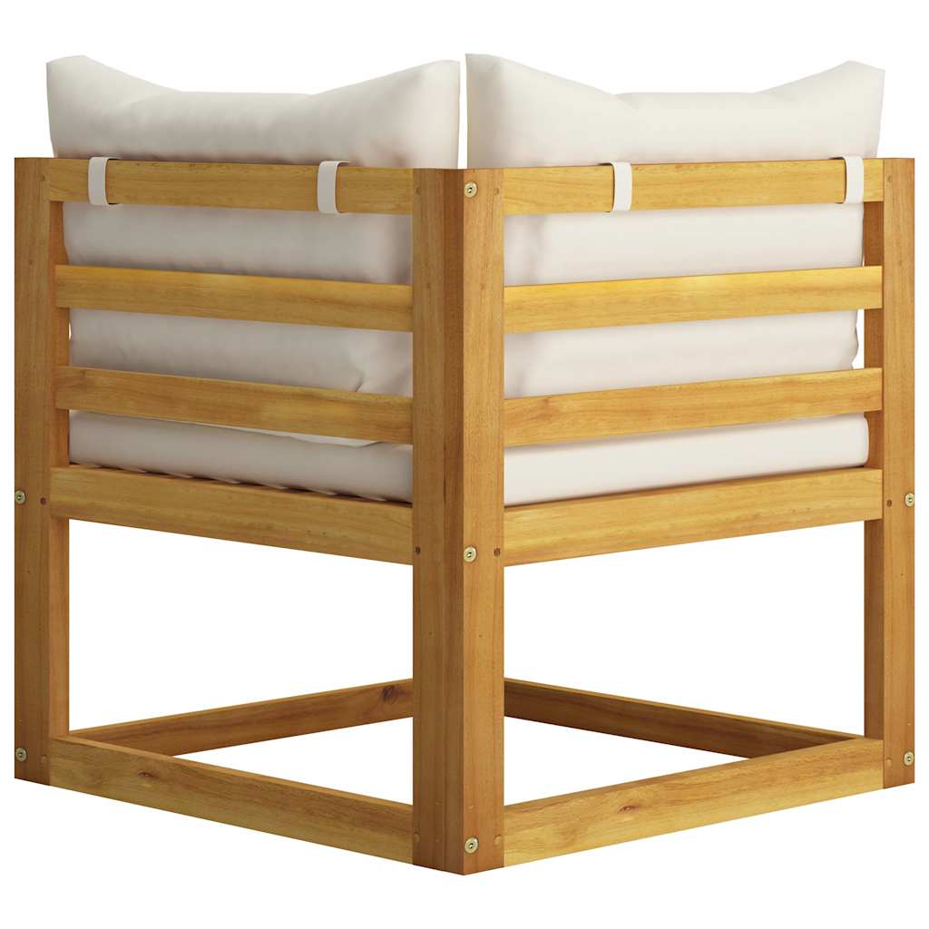 6-delige Loungeset met kussens massief acaciahout crème is nu te koop bij PeponiXL, paradijselijk wonen!