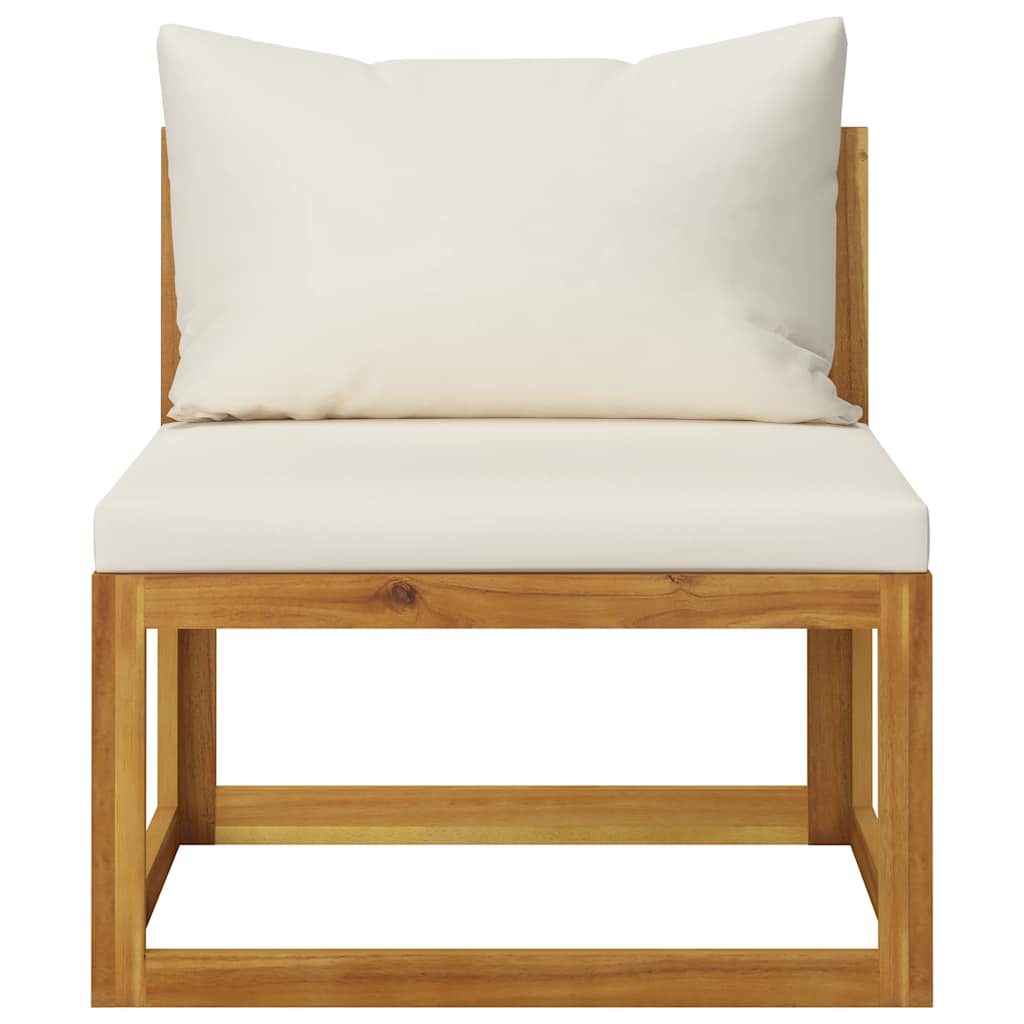 6-delige Loungeset met kussens massief acaciahout crème is nu te koop bij PeponiXL, paradijselijk wonen!