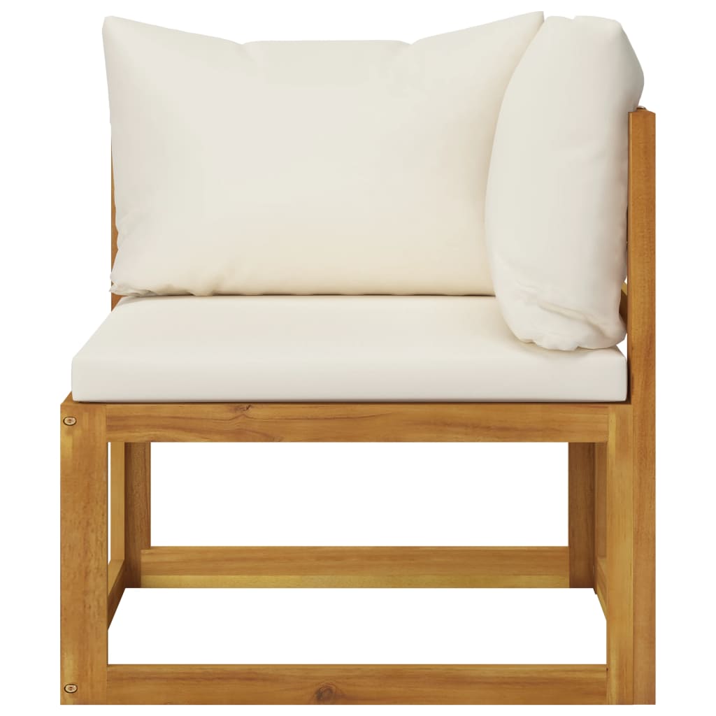 11-delige Loungeset met kussens massief acaciahout crème is nu te koop bij PeponiXL, paradijselijk wonen!
