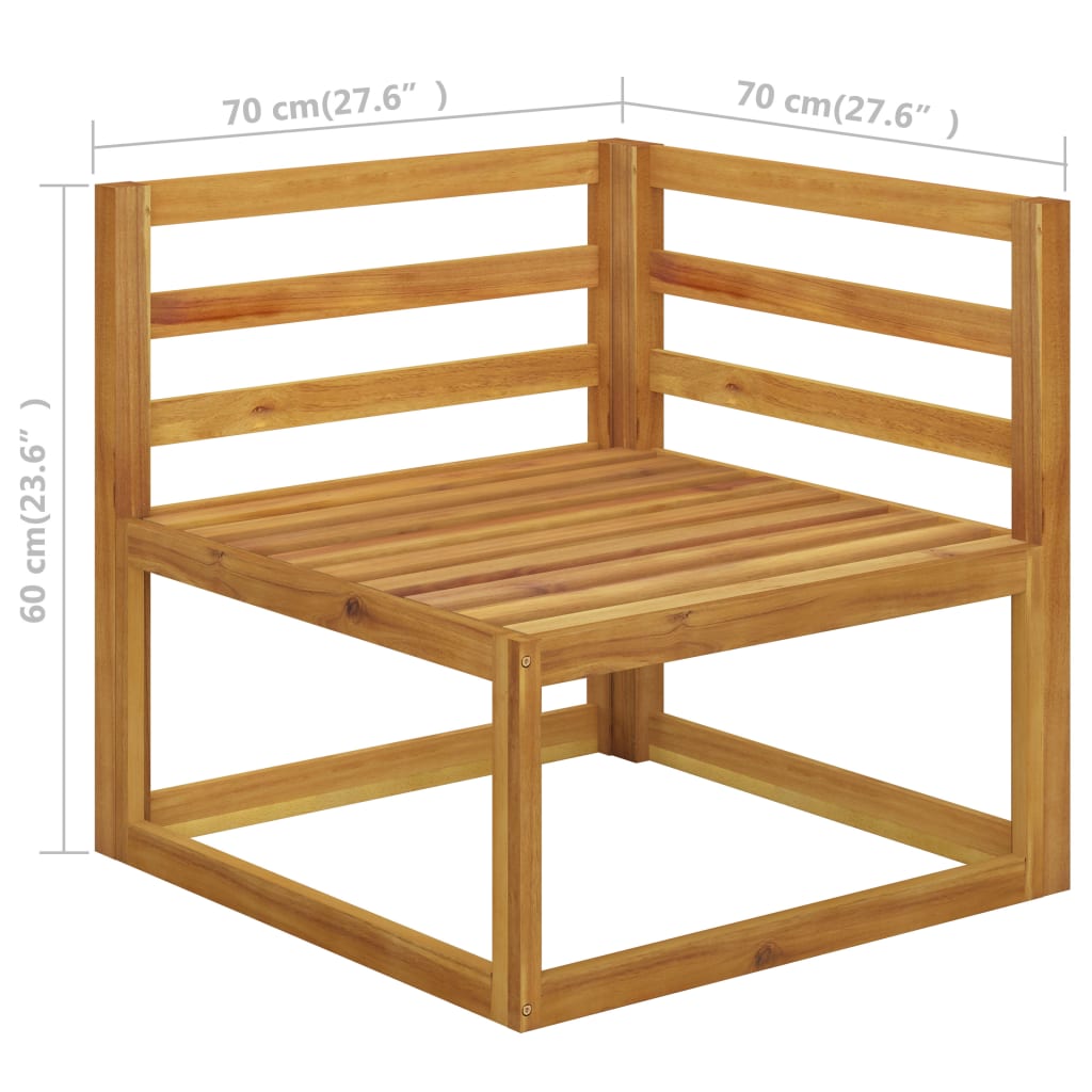 11-delige Loungeset met kussens massief acaciahout crème is nu te koop bij PeponiXL, paradijselijk wonen!