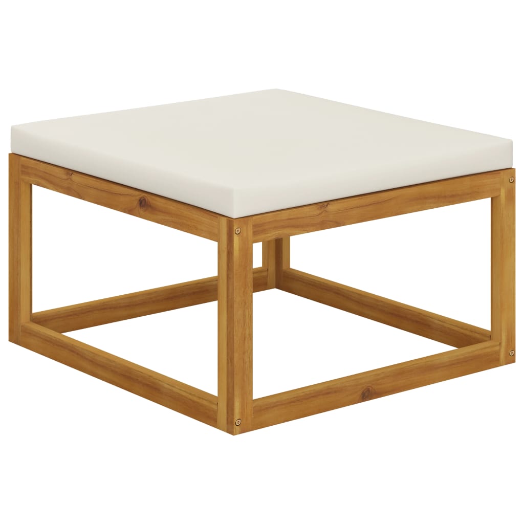 9-delige Loungeset met kussens massief acaciahout crème is nu te koop bij PeponiXL, paradijselijk wonen!
