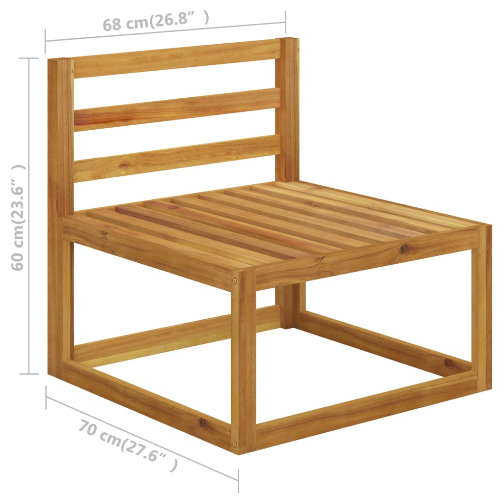 7-delige Loungeset met kussens massief acaciahout crème is nu te koop bij PeponiXL, paradijselijk wonen!