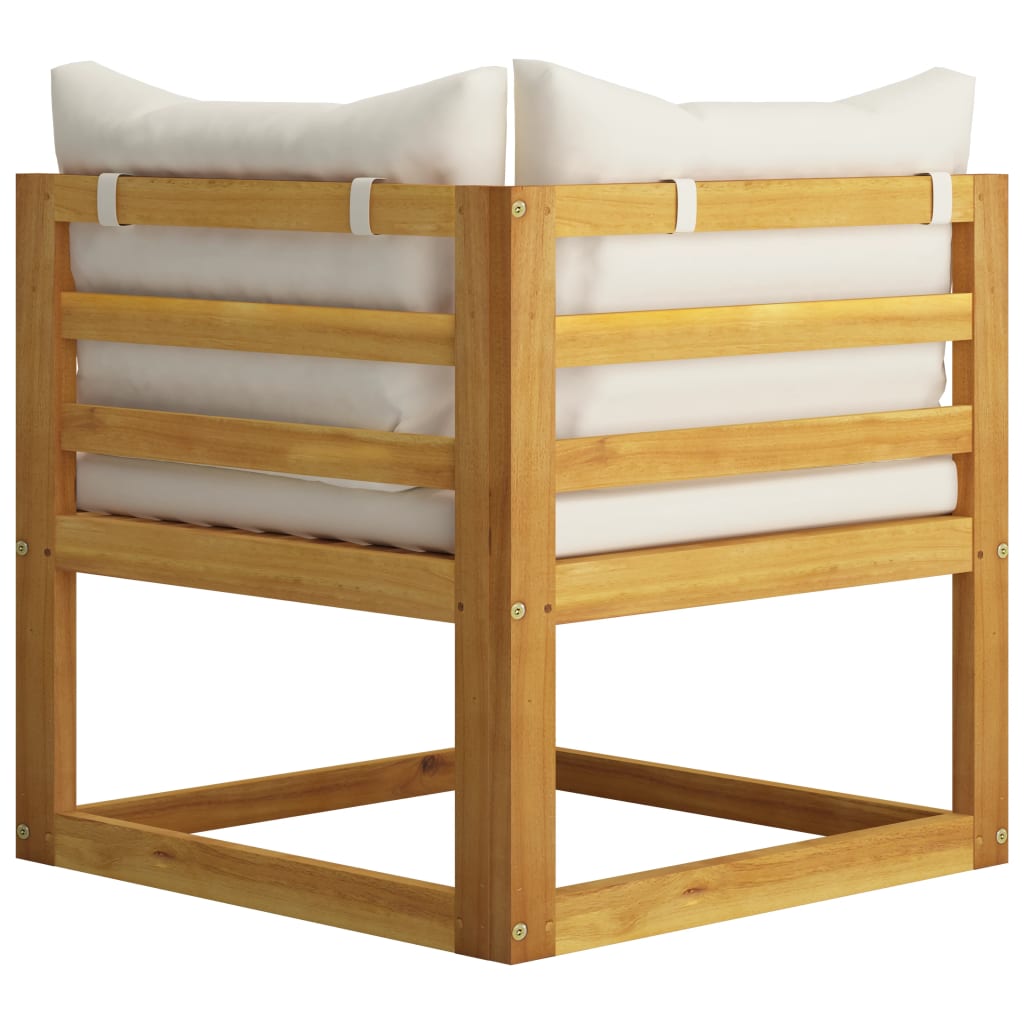 6-delige Loungeset met kussens massief acaciahout crème is nu te koop bij PeponiXL, paradijselijk wonen!