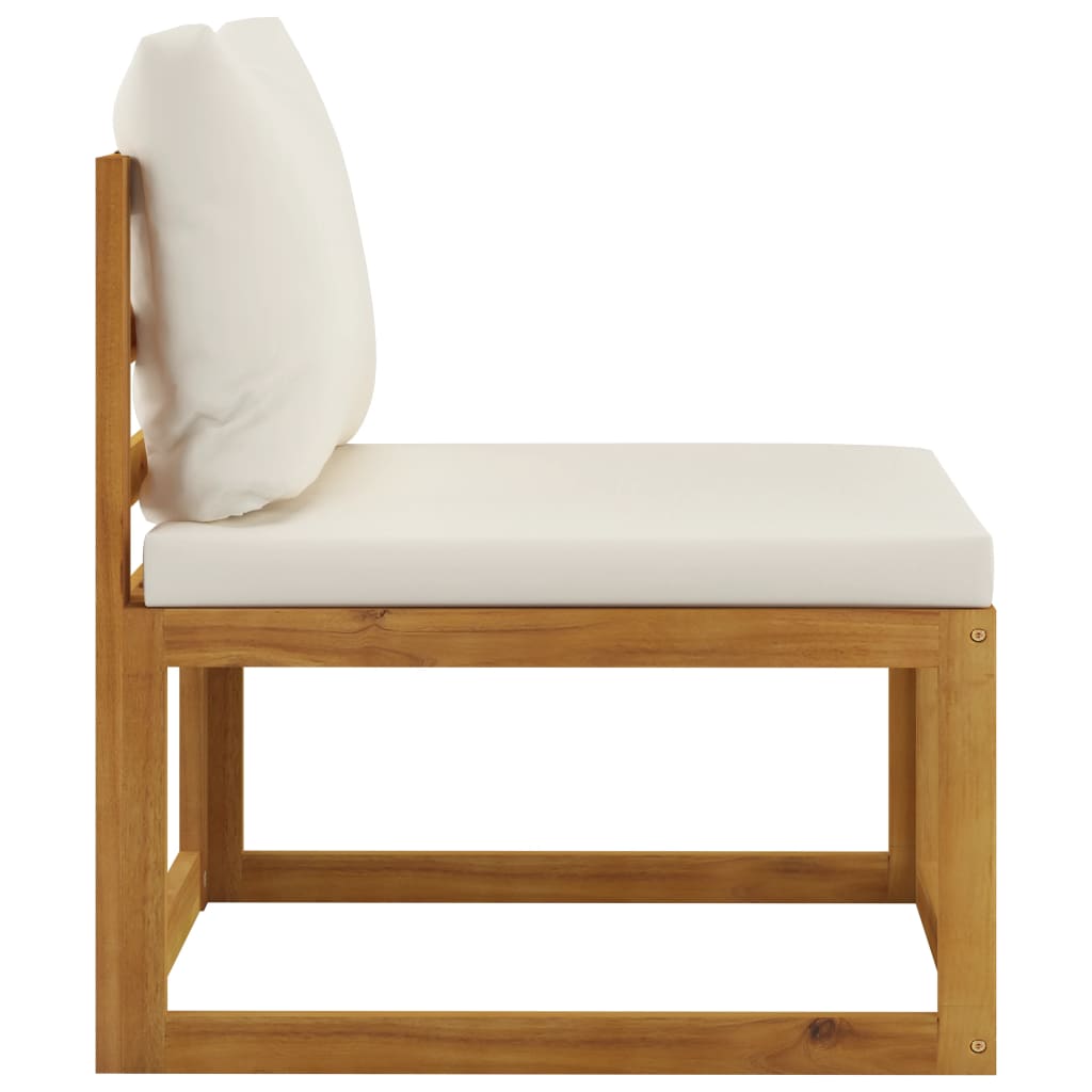 4-delige Loungeset met kussens massief acaciahout crème is nu te koop bij PeponiXL, paradijselijk wonen!