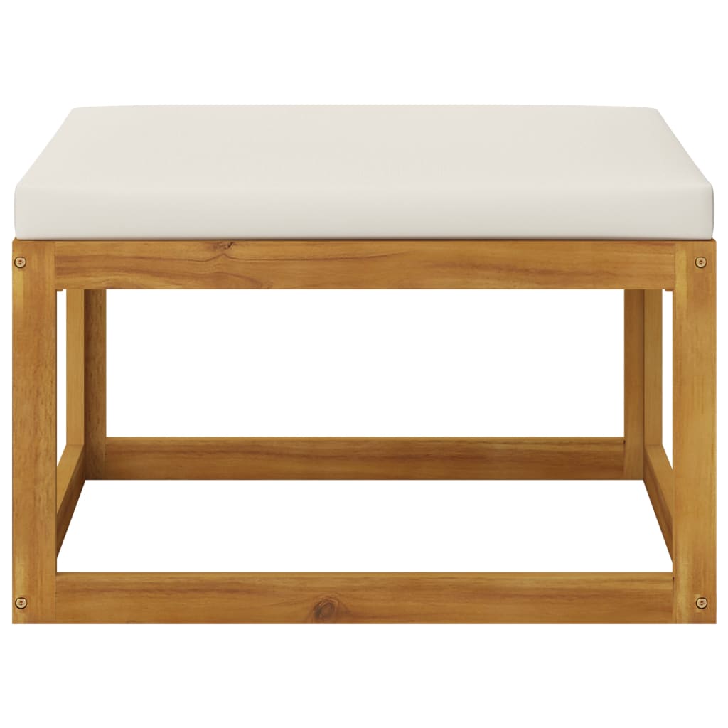 4-delige Loungeset met kussens massief acaciahout crème is nu te koop bij PeponiXL, paradijselijk wonen!