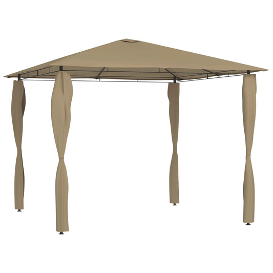 Prieel met paalhoezen 160 g/m² 3x3x2,6 m taupe is nu te koop bij PeponiXL, paradijselijk wonen!