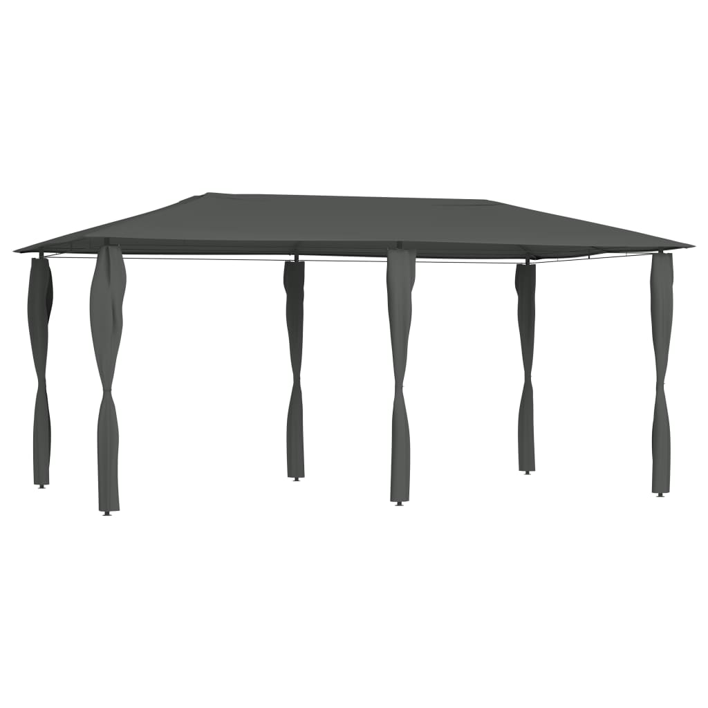 Prieel met paalhoezen 160 g/m² 2,98x5,3x2,59 m antracietkleurig is nu te koop bij PeponiXL, paradijselijk wonen!