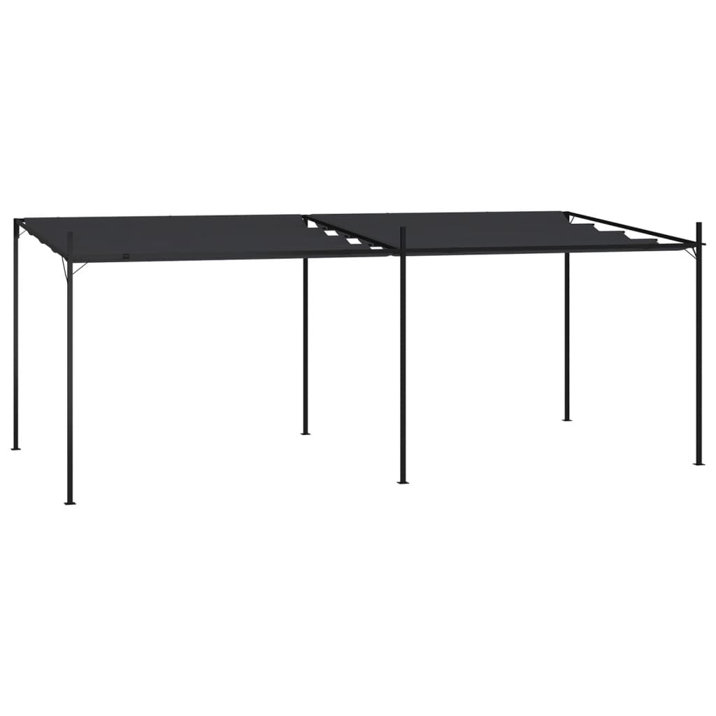 Prieel met uittrekbaar dak 600x300x233 cm antracietkleurig is nu te koop bij PeponiXL, paradijselijk wonen!