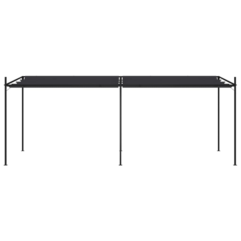 Prieel met uittrekbaar dak 600x300x233 cm antracietkleurig is nu te koop bij PeponiXL, paradijselijk wonen!