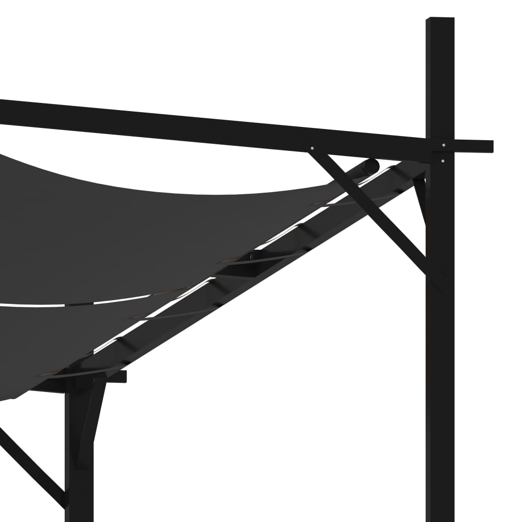 Prieel met uittrekbaar dak 600x300x233 cm antracietkleurig is nu te koop bij PeponiXL, paradijselijk wonen!