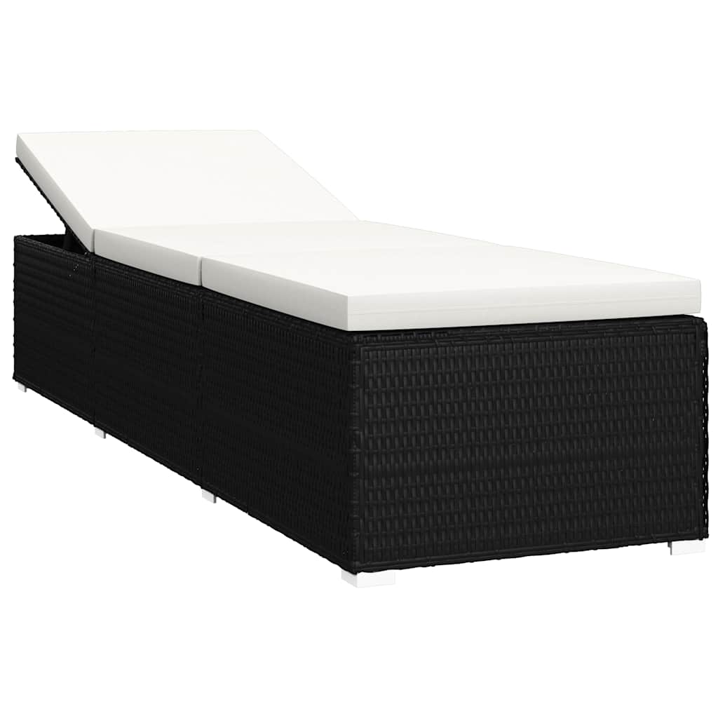 3-delige Ligbeddenset met theetafel poly rattan zwart is nu te koop bij PeponiXL, paradijselijk wonen!