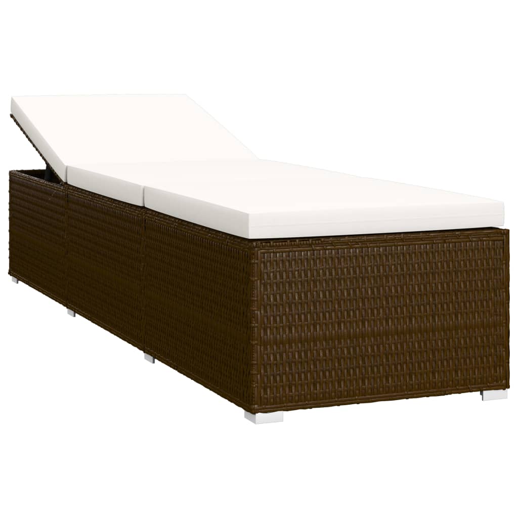 3-delige Ligbeddenset met theetafel poly rattan bruin is nu te koop bij PeponiXL, paradijselijk wonen!