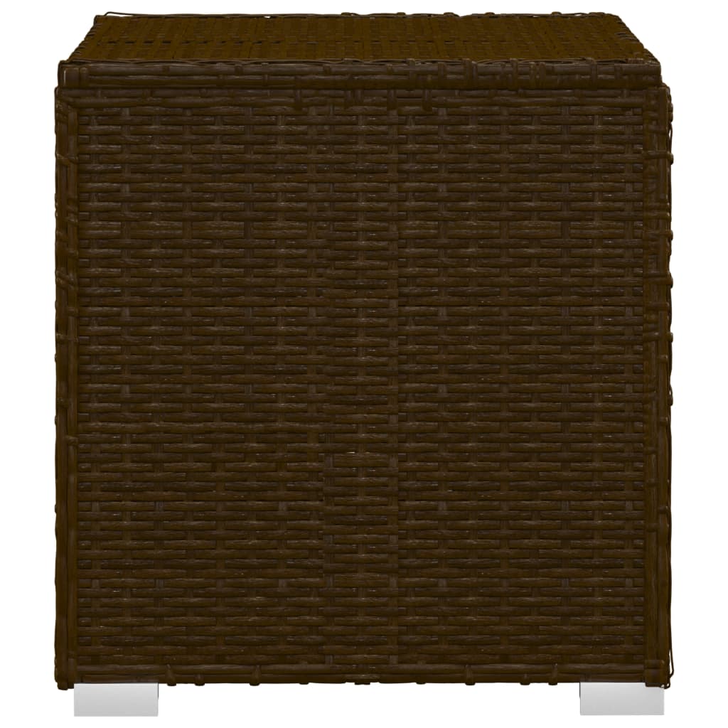 3-delige Ligbeddenset met theetafel poly rattan bruin is nu te koop bij PeponiXL, paradijselijk wonen!