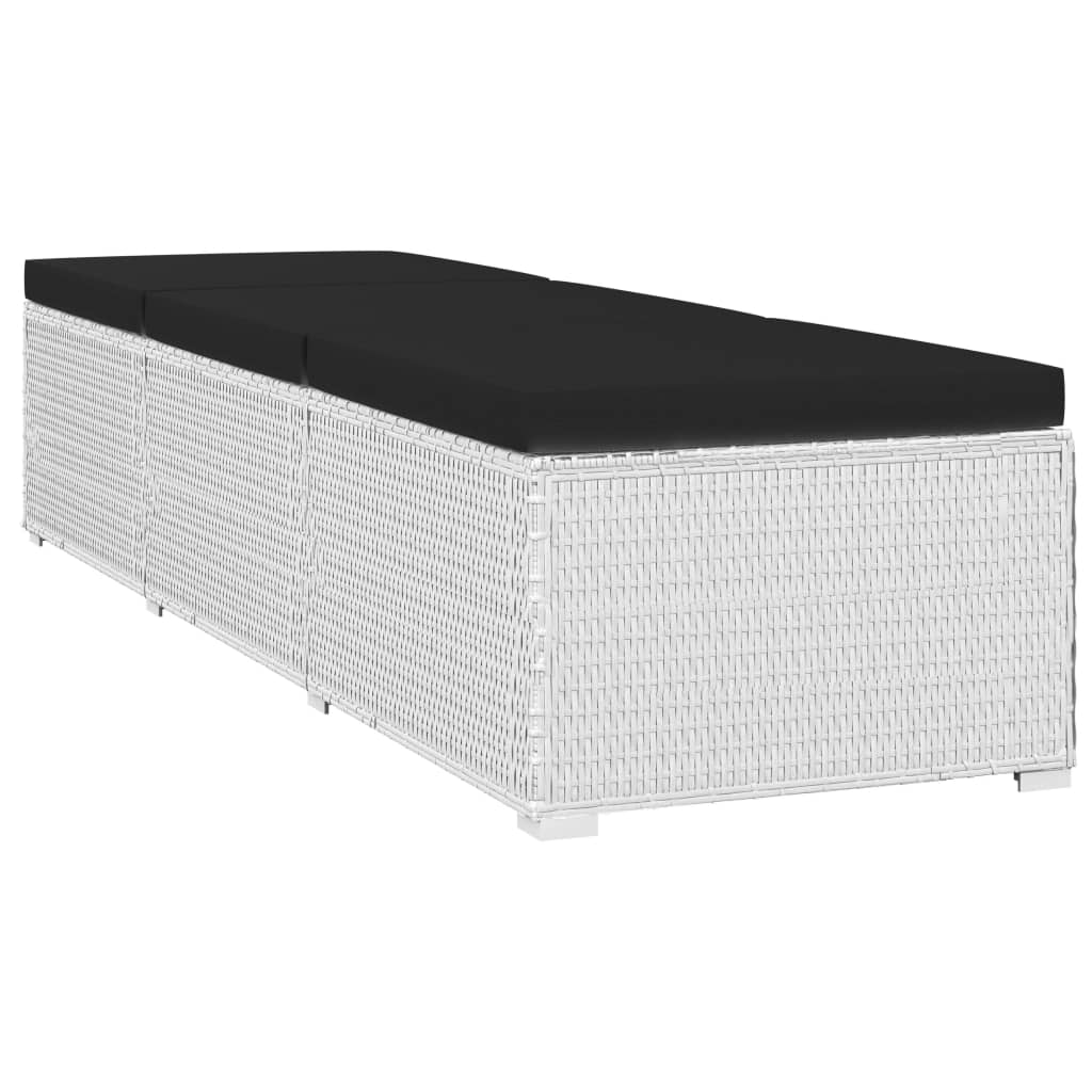 3-delige Ligbeddenset met theetafel poly rattan wit is nu te koop bij PeponiXL, paradijselijk wonen!