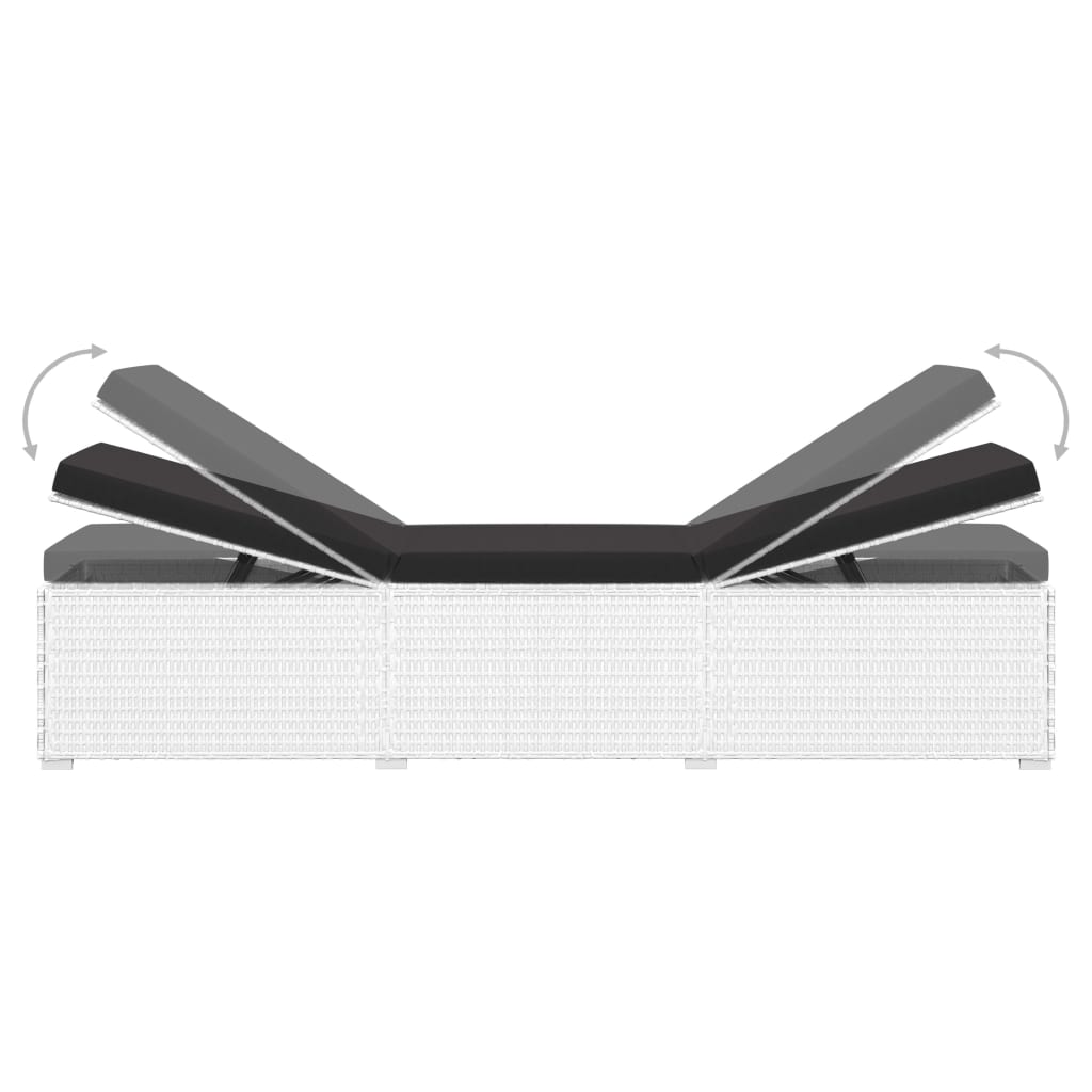 3-delige Ligbeddenset met theetafel poly rattan wit is nu te koop bij PeponiXL, paradijselijk wonen!