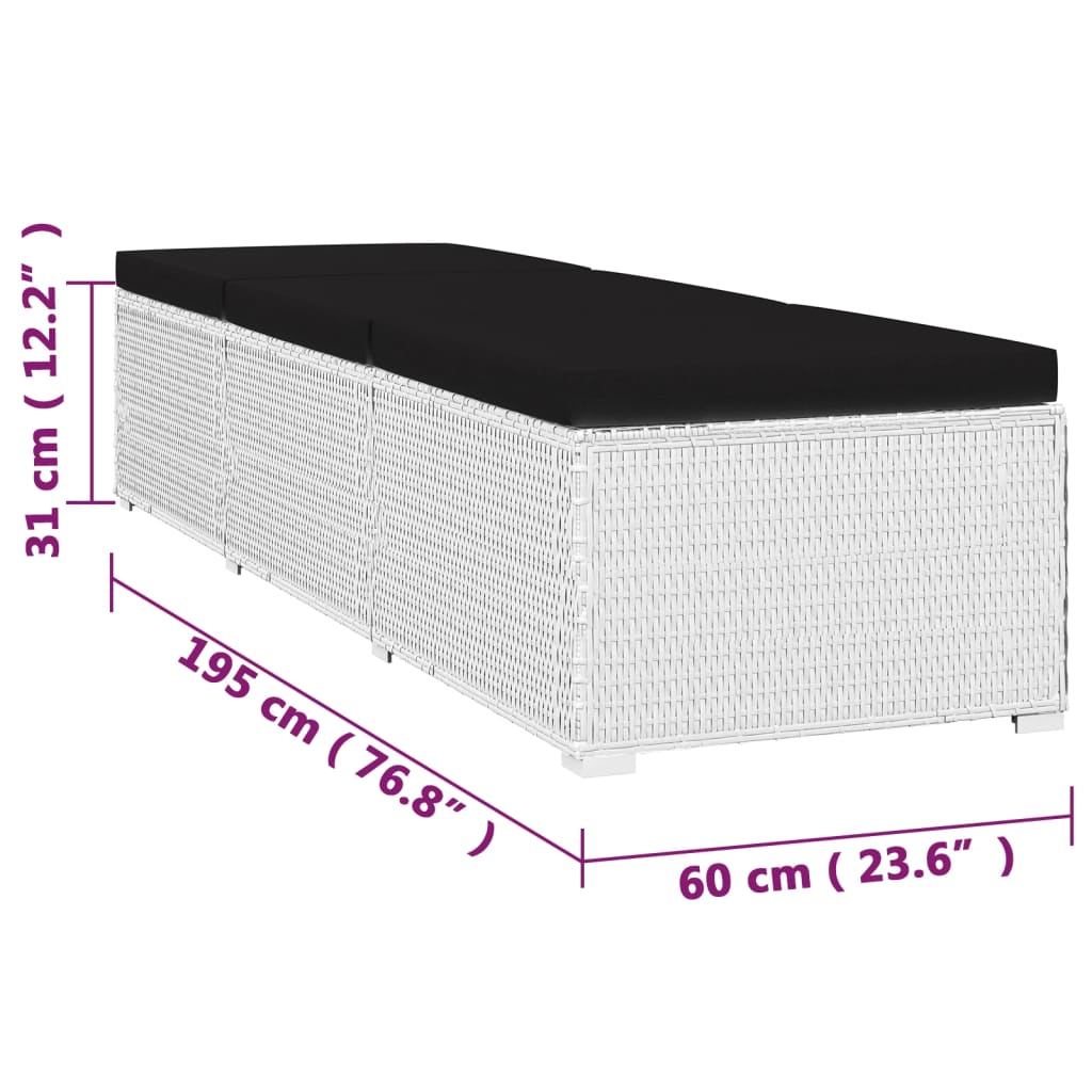 3-delige Ligbeddenset met theetafel poly rattan wit is nu te koop bij PeponiXL, paradijselijk wonen!