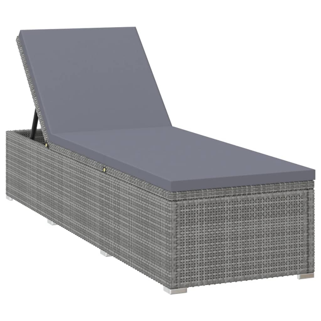 3-delige Ligbeddenset met theetafel poly rattan grijs is nu te koop bij PeponiXL, paradijselijk wonen!