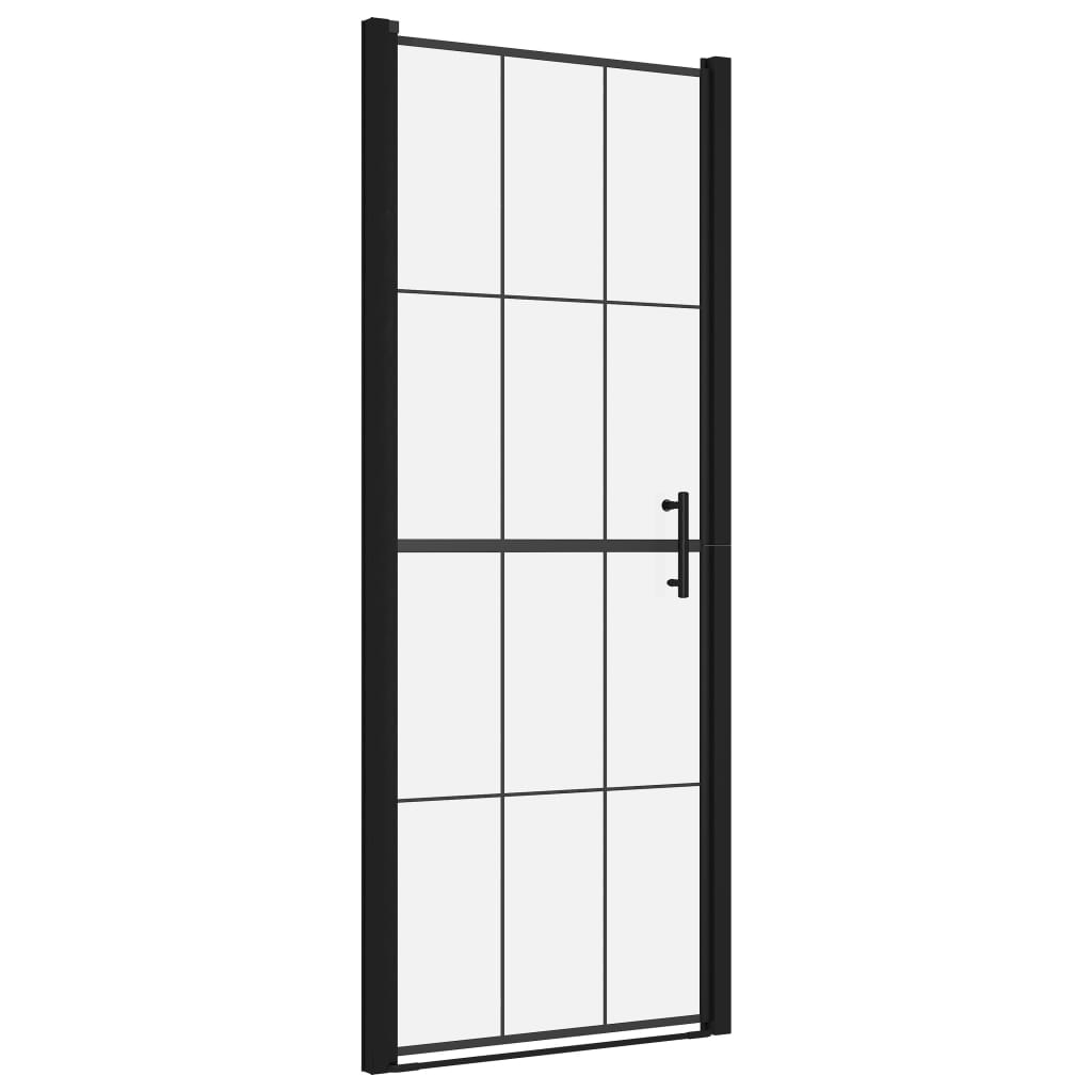 Douchedeur 91x195 cm gehard glas zwart is nu te koop bij PeponiXL, paradijselijk wonen!