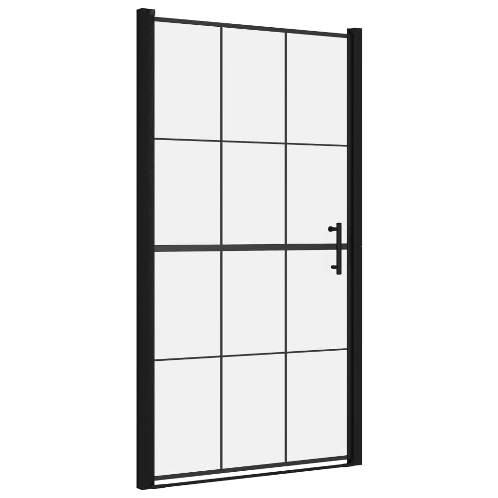Douchedeur 100x178 cm gehard glas zwart is nu te koop bij PeponiXL, paradijselijk wonen!