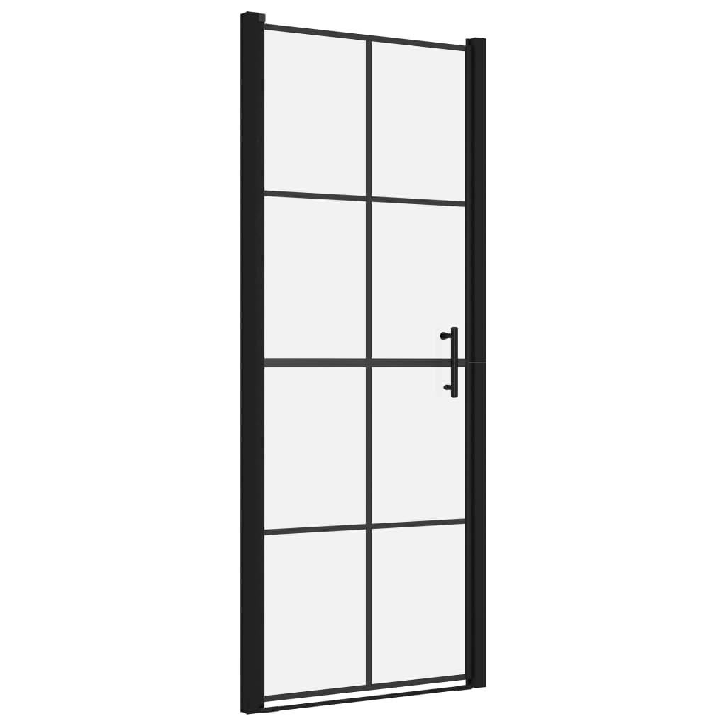 Douchedeuren 81x195 cm gehard glas zwart is nu te koop bij PeponiXL, paradijselijk wonen!