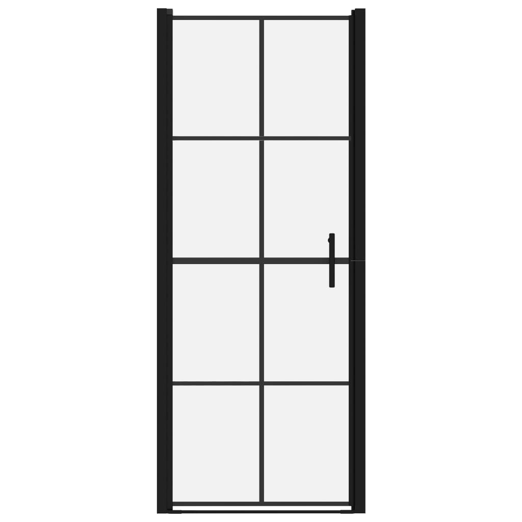 Douchedeuren 81x195 cm gehard glas zwart is nu te koop bij PeponiXL, paradijselijk wonen!