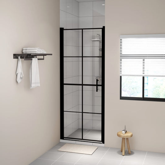 Douchedeuren 81x195 cm gehard glas zwart is nu te koop bij PeponiXL, paradijselijk wonen!