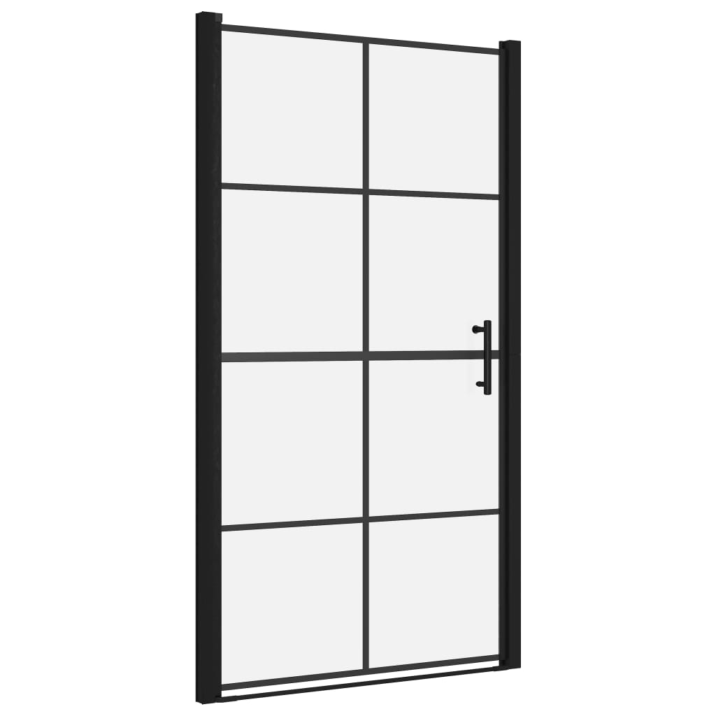 Douchedeur 100x178 cm gehard glas zwart is nu te koop bij PeponiXL, paradijselijk wonen!