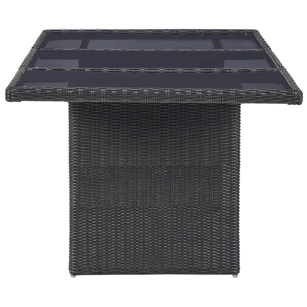 9-delige Tuinset poly rattan zwart is nu te koop bij PeponiXL, paradijselijk wonen!