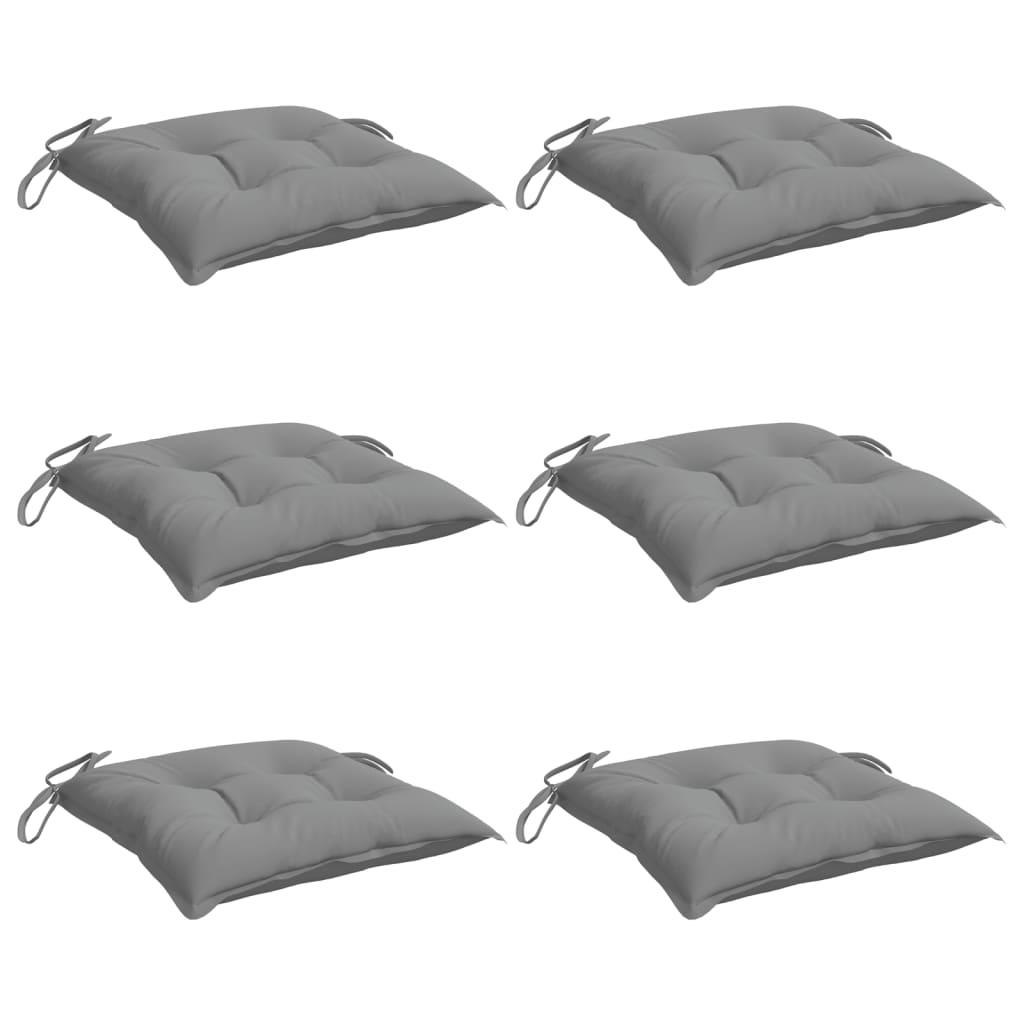 Stoelkussens 6 st 40x40x7 cm oxford stof grijs is nu te koop bij PeponiXL, paradijselijk wonen!