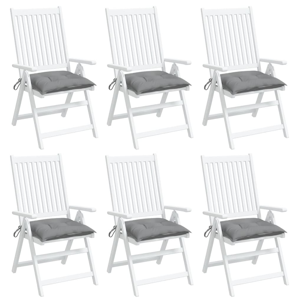 Stoelkussens 6 st 40x40x7 cm oxford stof grijs is nu te koop bij PeponiXL, paradijselijk wonen!