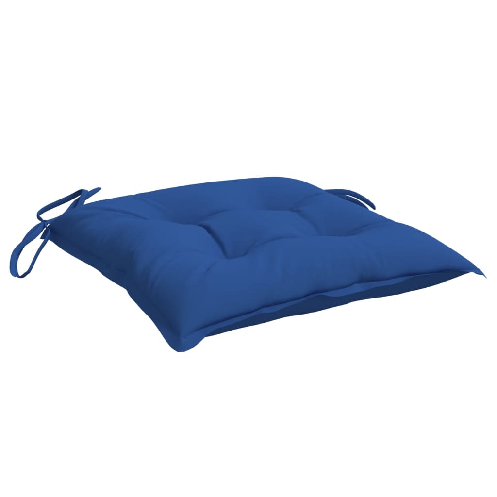 Stoelkussens 4 st 40x40x7 cm oxford stof blauw