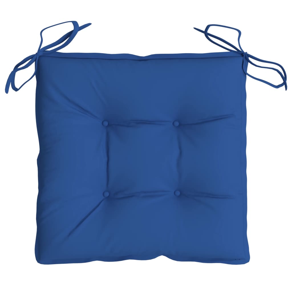 Stoelkussens 4 st 40x40x7 cm oxford stof blauw