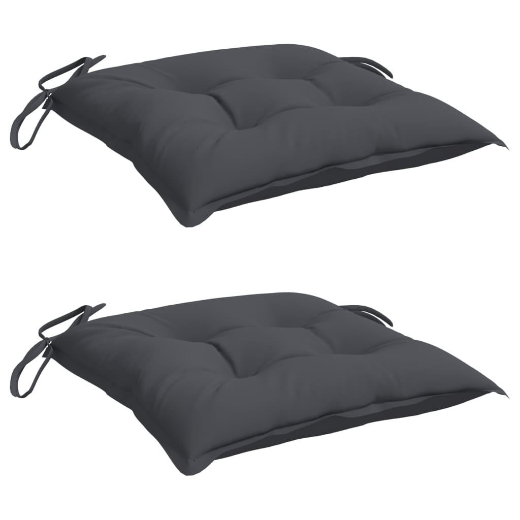 Stoelkussens 2 st 50x50x7 cm oxford stof antracietkleurig is nu te koop bij PeponiXL, paradijselijk wonen!
