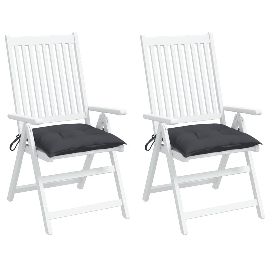 Stoelkussens 2 st 50x50x7 cm oxford stof antracietkleurig is nu te koop bij PeponiXL, paradijselijk wonen!