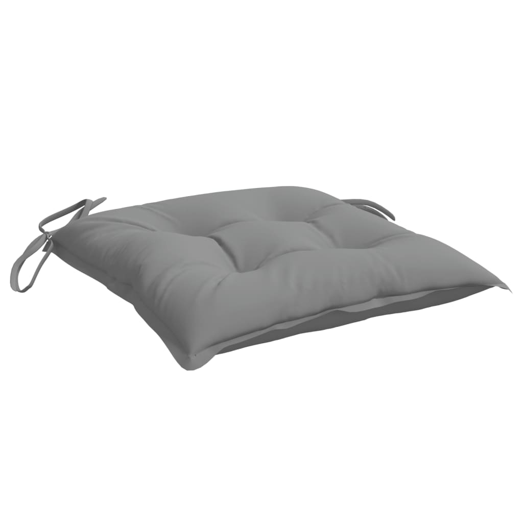 Stoelkussens 2 st 50x50x7 cm oxford stof grijs