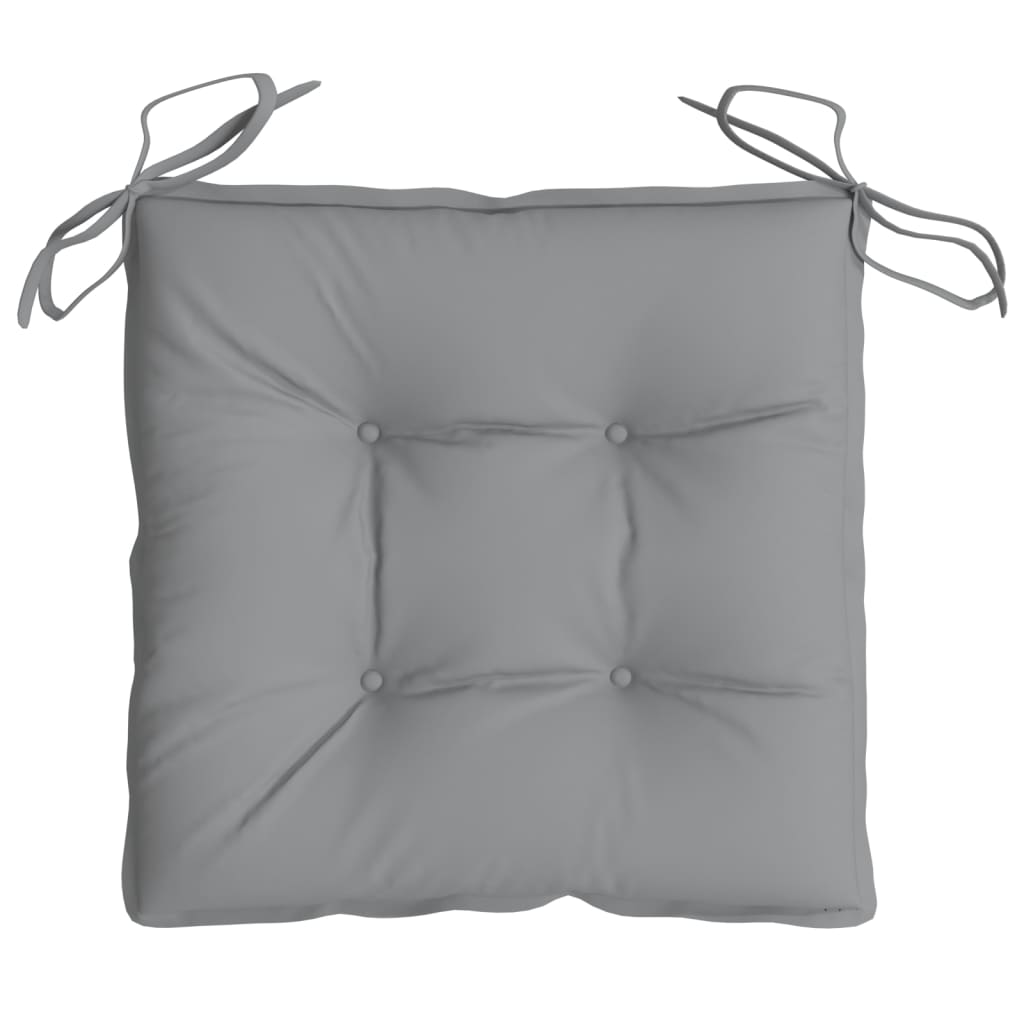 Stoelkussens 2 st 50x50x7 cm oxford stof grijs