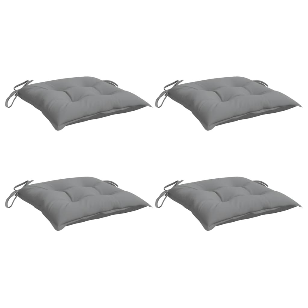 Stoelkussens 4 st 50x50x7 cm oxford stof grijs