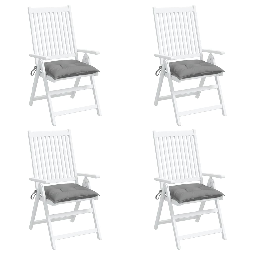 Stoelkussens 4 st 50x50x7 cm oxford stof grijs
