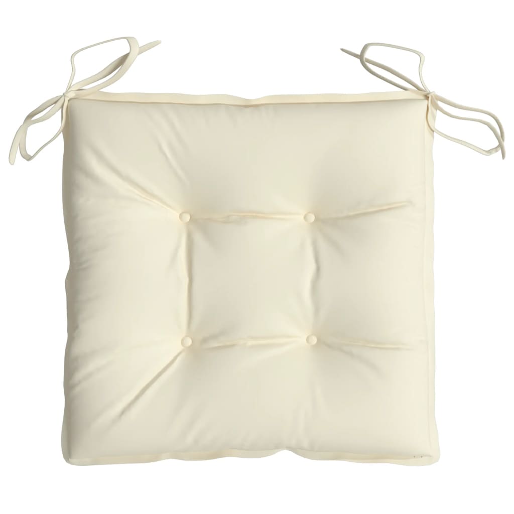 Stoelkussens 2 st 50x50x7 cm oxford stof crèmewit