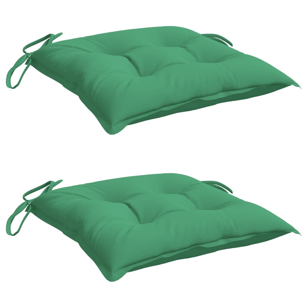 Stoelkussens 2 st 50x50x7 cm oxford stof groen