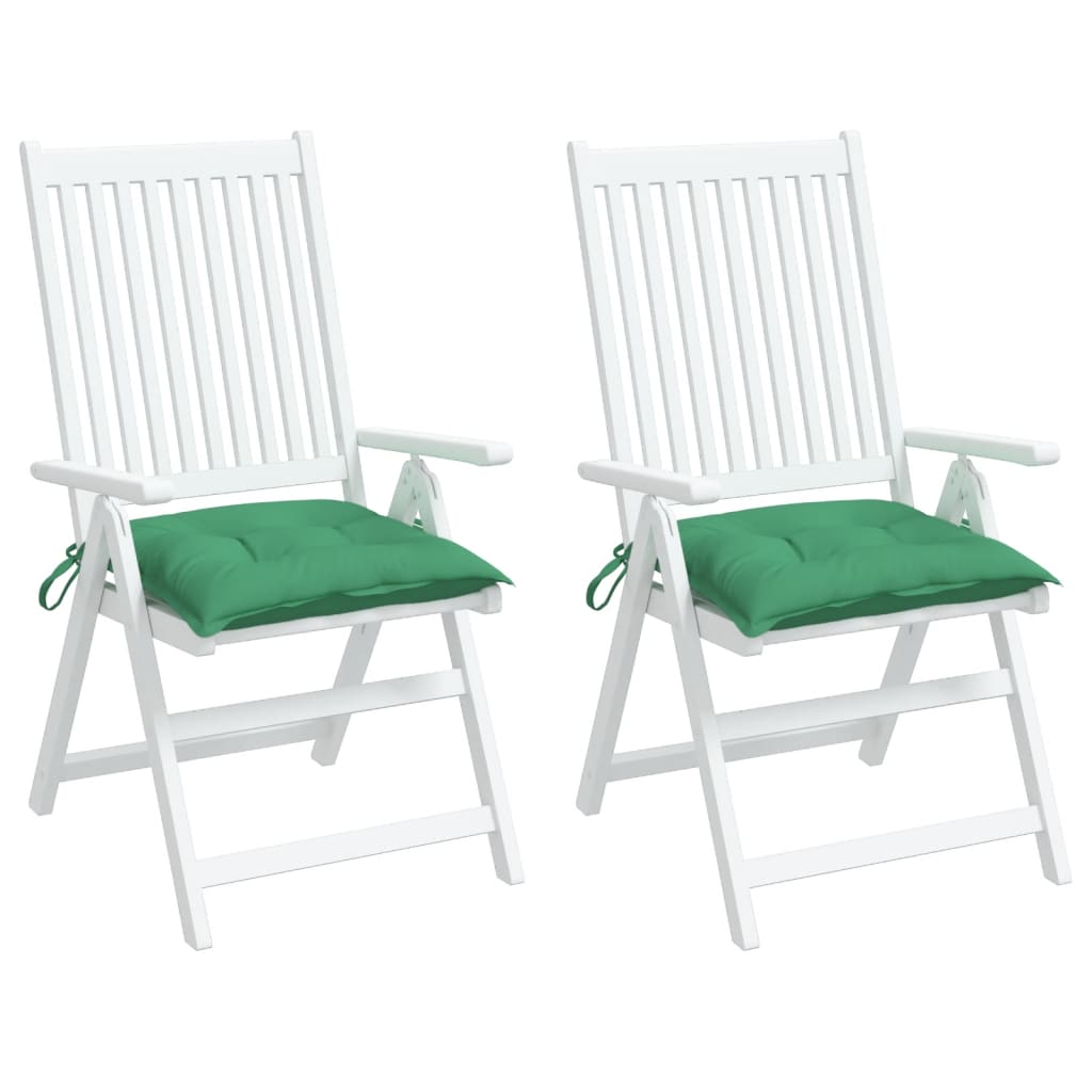 Stoelkussens 2 st 50x50x7 cm oxford stof groen